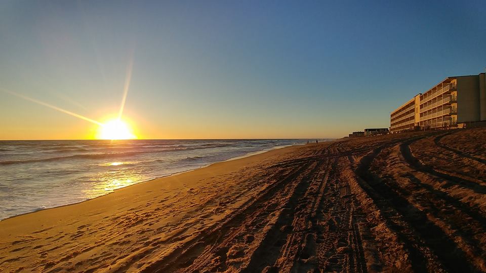 Sunrise on the beach in Kill Devil Hills at the Sea Ranch Resort