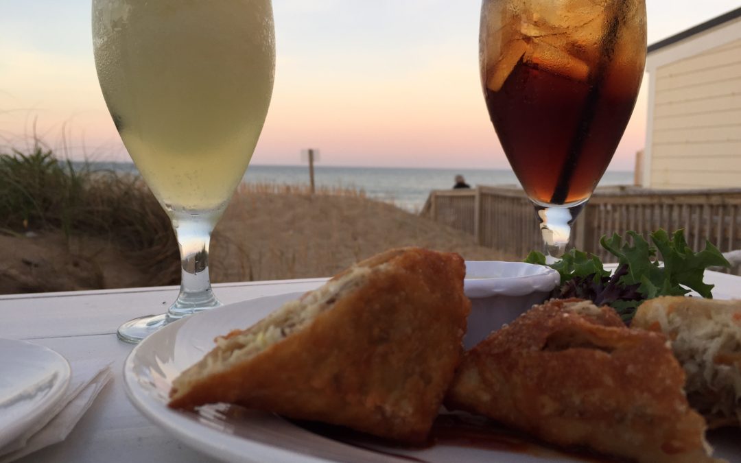 Food and drinks at our Oceanfront Dining location
