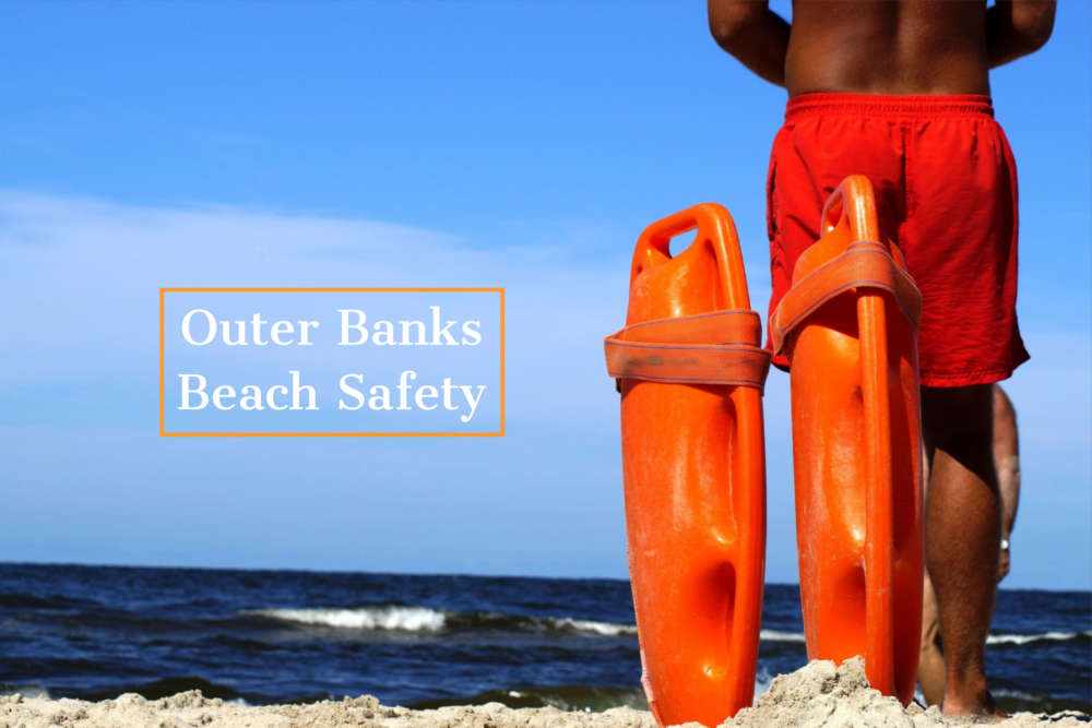 OBX Beach Safety with lifeguard and the ocean