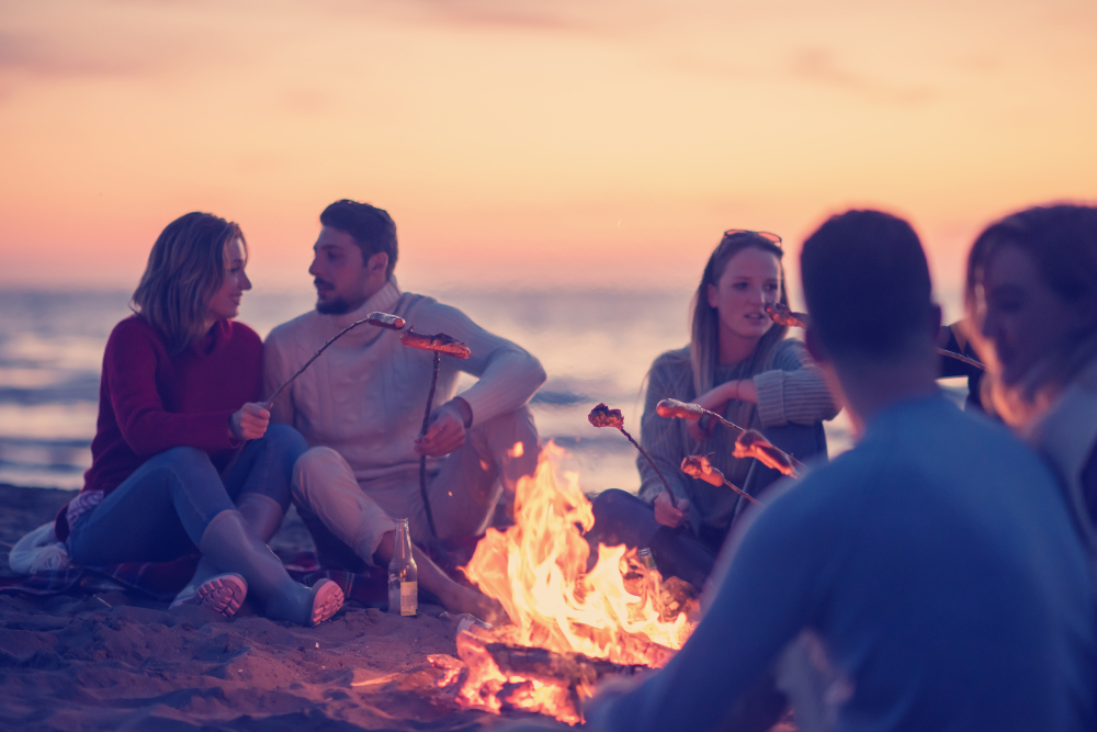 Outer Banks condo rentals with fire and friends