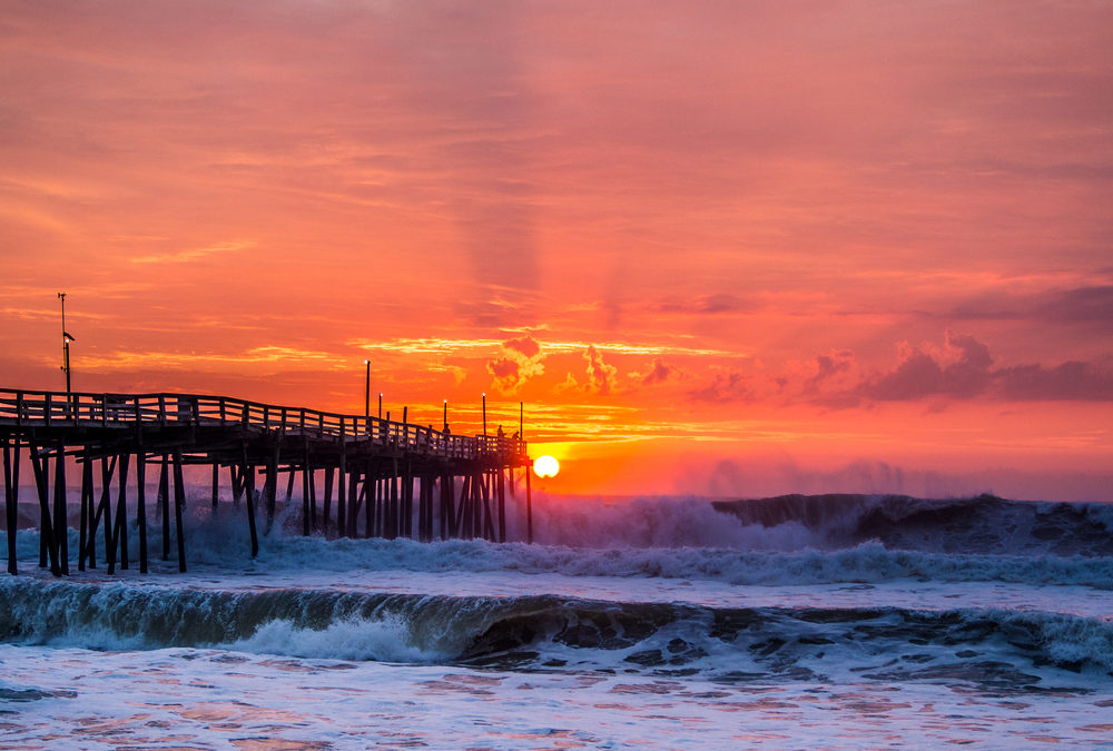 Outer Banks luxury resorts with sunset