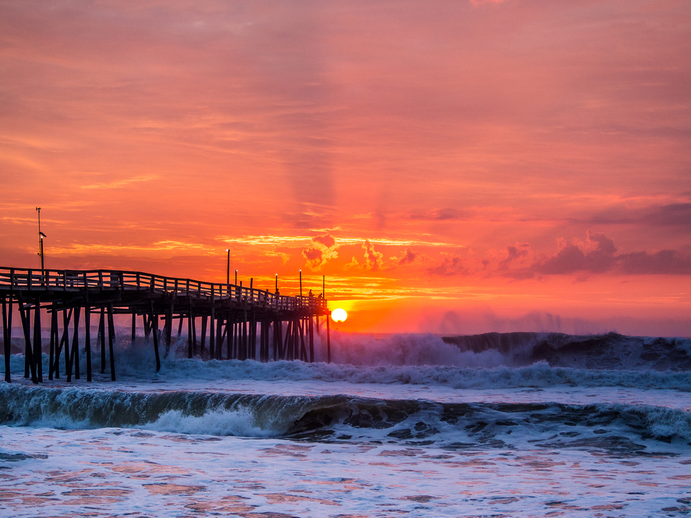 Outer Banks luxury resorts with sunset