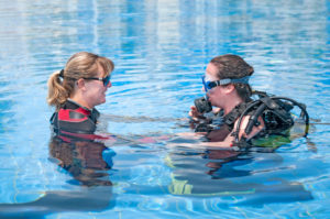 Teacher and student at Outer Banks scuba diving lessons
