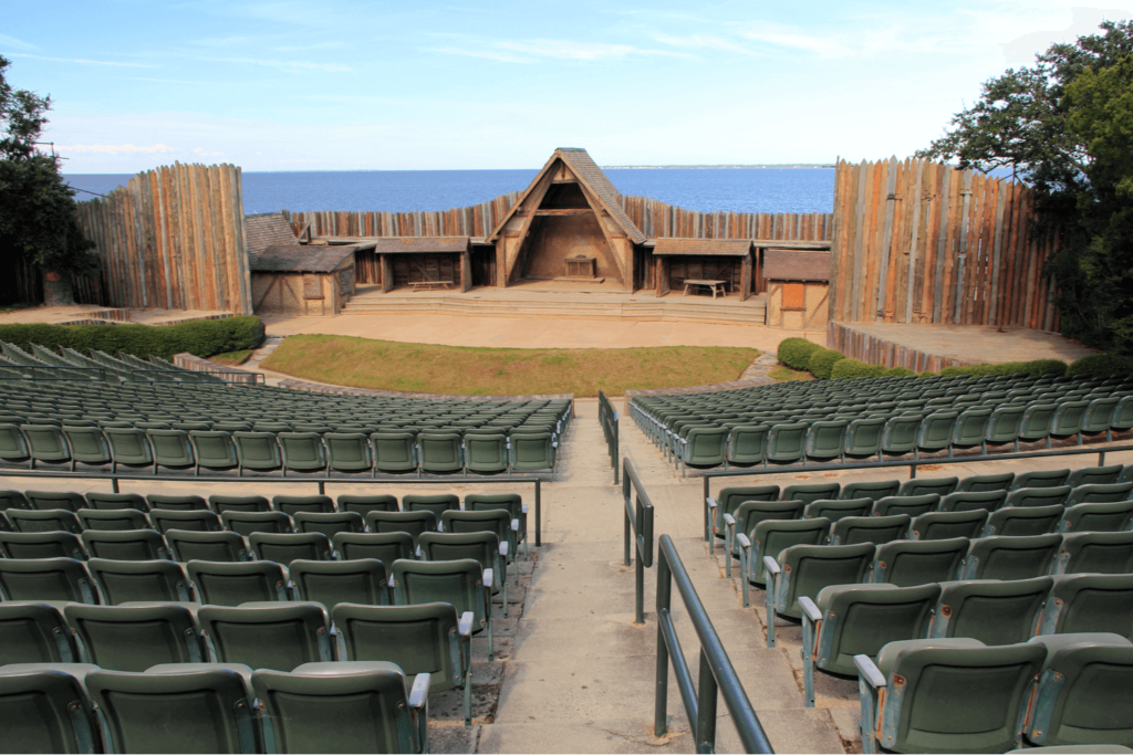 Picture of The Lost Colony theater space and a piece of Outer Banks history.