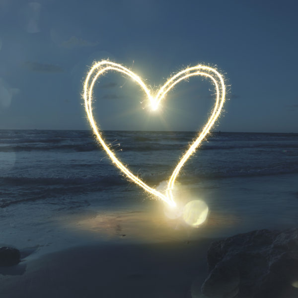 Sparkle Heart on Valentines Day on the Outer Banks