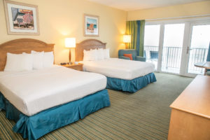 A photo of a hotel room in the Outer Banks to stay at in winter.