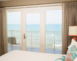 A guestroom at Kill Devil Hills hotel near things to do in the Outer Banks with kids.