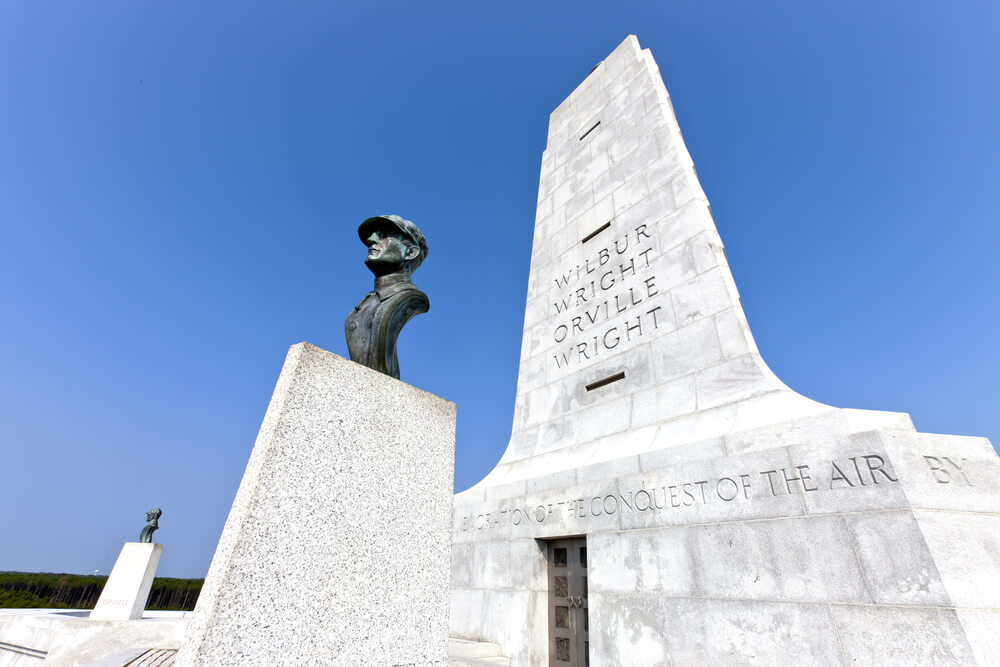 The Wright Brothers Memorial, one of the attractions in the Outer Banks.