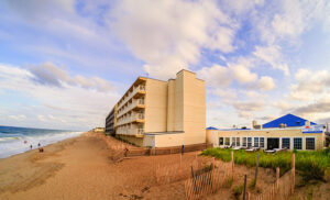 An Outer Banks hotel on the beach to relax in when looking up what to do during a holiday vacation.